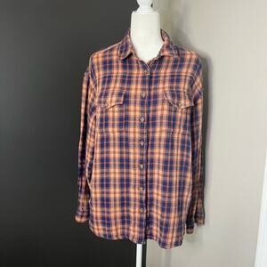 Cleo + Wolf Woman's Breezy Springs Plaid Print‎ Flannel Shirt- Size M